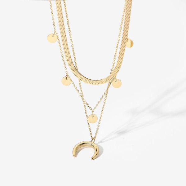 pendant necklaces minar rock three layered mix chunky chain choker necklace for women ladies metallic moon gold color accessories, Silver
pendant necklaces minar rock three layered mix chunky chain choker necklace for women ladies metallic moon gold color accessories, Silver