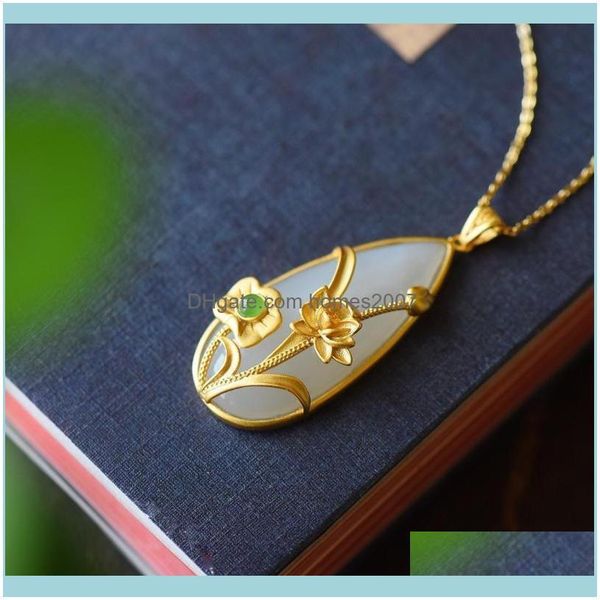 necklaces & pendants jewelrysier original inlaid natural hetian chalcedony water pendant lotus leaf retro ethnic style jewelry chains drop d, Silver
necklaces & pendants jewelrysier original inlaid natural hetian chalcedony water pendant lotus leaf retro ethnic style jewelry chains drop d, Silver