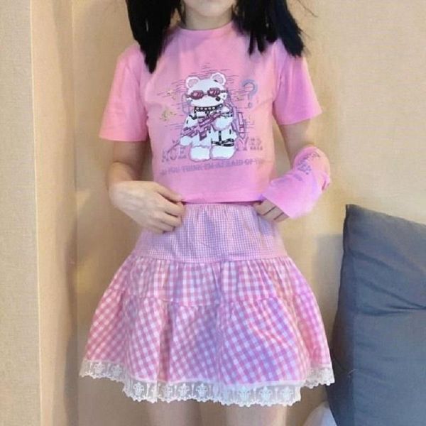 skirts sweet cute pink skirt female harajuku y2k korean lace trim plaid tutu summer japanese preppy style high waist, Black
skirts sweet cute pink skirt female harajuku y2k korean lace trim plaid tutu summer japanese preppy style high waist, Black