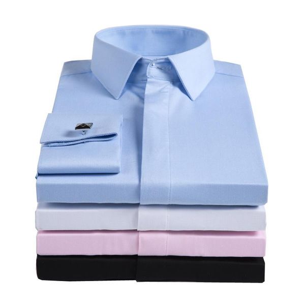 men's dress shirts long sleeve french shirt slim cufflink wedding business formal wear, White;black
men's dress shirts long sleeve french shirt slim cufflink wedding business formal wear, White;black
