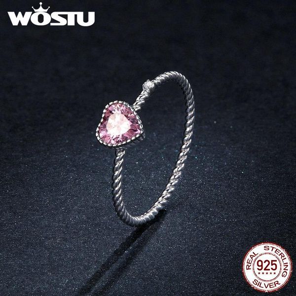 cluster rings wostu 2021 arrival finger ring real 925 sterling silver cz pink heart shaped for women engagement jewelry gift anel dar157, Golden;silver
cluster rings wostu 2021 arrival finger ring real 925 sterling silver cz pink heart shaped for women engagement jewelry gift anel dar157, Golden;silver