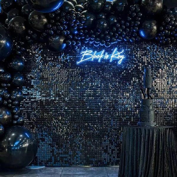 party decoration 30x30cm black sequin shimmer wall backdrop panels for metallic spangle wedding birthday event conference show 
party decoration 30x30cm black sequin shimmer wall backdrop panels for metallic spangle wedding birthday event conference show