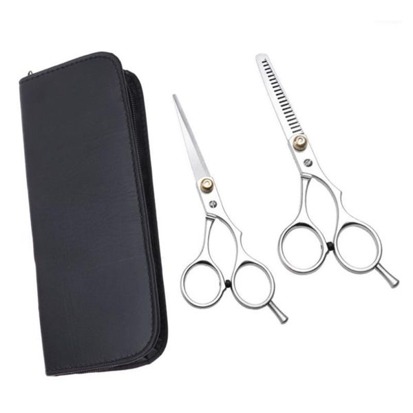 set of 2pcs hairdressing scissors haircut shears hair styling trimmer tools with black storage bag (steel color, 1pc flat scis1
set of 2pcs hairdressing scissors haircut shears hair styling trimmer tools with black storage bag (steel color, 1pc flat scis1