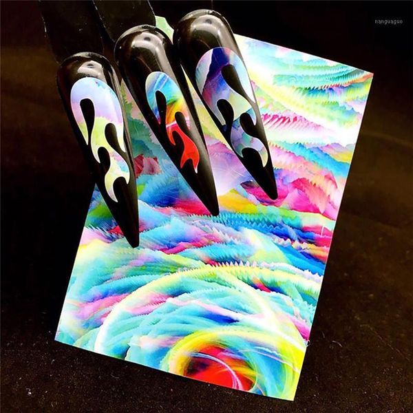 1pc colorful holographic fire flame strip tape nail decoration stencil hollow stickers fires manicure art1, Black
1pc colorful holographic fire flame strip tape nail decoration stencil hollow stickers fires manicure art1, Black