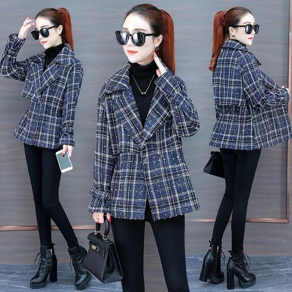 women's jackets autumn vintage plaid jacket women long sleeve turn down collar coats female pocket outerwear casaco femme, Black;brown
women's jackets autumn vintage plaid jacket women long sleeve turn down collar coats female pocket outerwear casaco femme, Black;brown