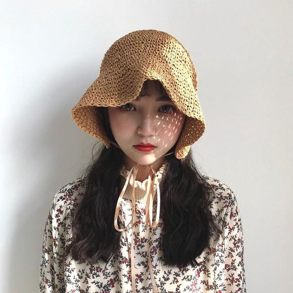 beanies hat female summer korean style artistic retro handmade crochet straw bucket japanese fresh beach sun
beanies hat female summer korean style artistic retro handmade crochet straw bucket japanese fresh beach sun