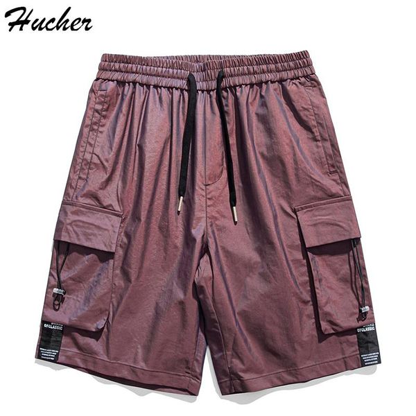 men's shorts huncher casual 2021 summer solid color side pockets elastic waist board homme fashion knee length men, White;black
men's shorts huncher casual 2021 summer solid color side pockets elastic waist board homme fashion knee length men, White;black