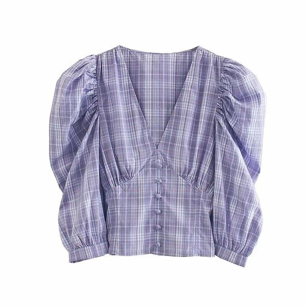fandy lokar plaid printed blouses women fashion v neck shirts elegant lantern three quarter sleeve female ladies gv women's &, White
fandy lokar plaid printed blouses women fashion v neck shirts elegant lantern three quarter sleeve female ladies gv women's &, White