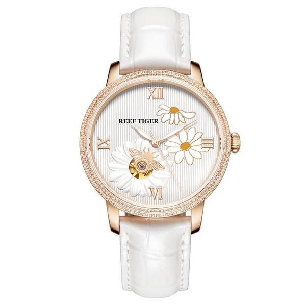 wristwatches reef tiger/rt fashion watch women automatic rose gold genuine leather strap reloje mujer rga1585, Slivery;brown
wristwatches reef tiger/rt fashion watch women automatic rose gold genuine leather strap reloje mujer rga1585, Slivery;brown