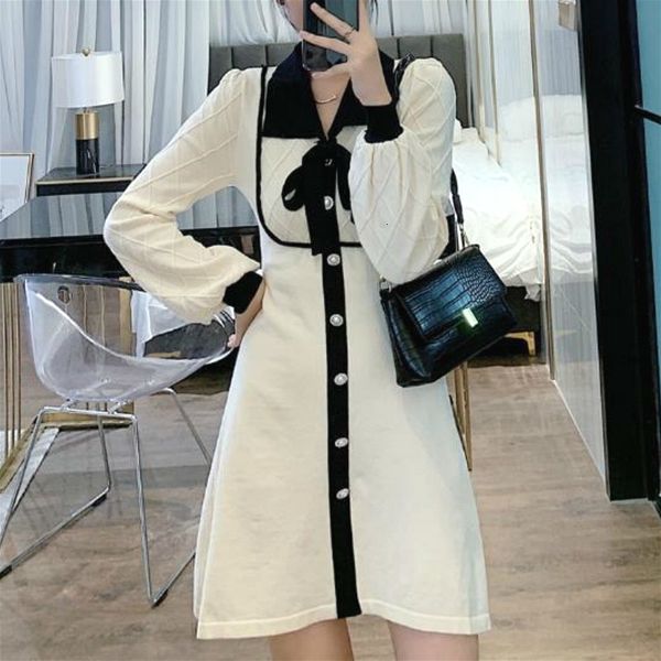 dresses sweater women bow casual button long sleeve elegant office knitted female winter one-piece dress korean, Black;gray
dresses sweater women bow casual button long sleeve elegant office knitted female winter one-piece dress korean, Black;gray