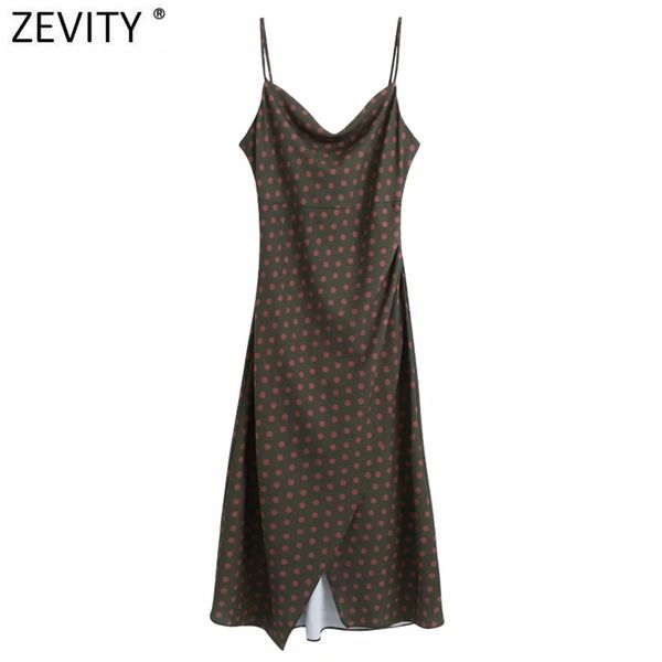 women vintage slash neck polka dots print sling vestido ladies spaghetti strap back buttons chic party dresses ds4638 210420, Black;gray
women vintage slash neck polka dots print sling vestido ladies spaghetti strap back buttons chic party dresses ds4638 210420, Black;gray