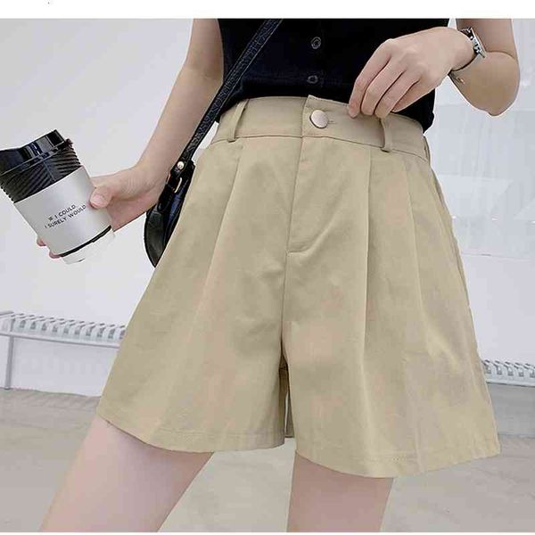 short korean women's large shorts, informal high waist wide legs, white, pure cotton, 2021, White;black
short korean women's large shorts, informal high waist wide legs, white, pure cotton, 2021, White;black