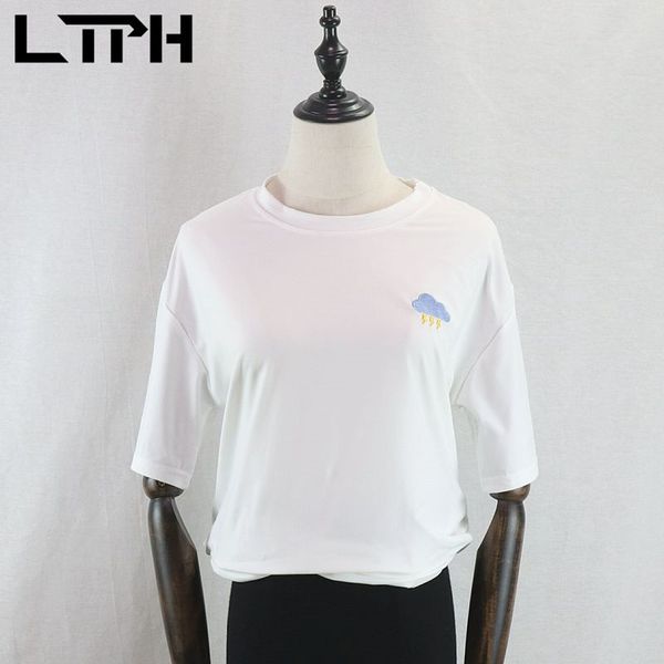 ins harajuku plus size clothes women t-shirt loose short sleeve embroidery shirts casual all-match summer 210427, White
ins harajuku plus size clothes women t-shirt loose short sleeve embroidery shirts casual all-match summer 210427, White