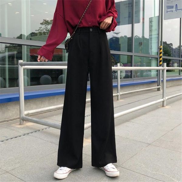 women's pants & capris arrival high waist wide leg womens casual suit trousers spring autumn plus size straight-leg black korean, Black;white
women's pants & capris arrival high waist wide leg womens casual suit trousers spring autumn plus size straight-leg black korean, Black;white