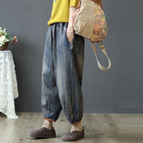 arrival spring autumn arts vintage waistline elastic waistband cotton denihare casual pants ladies jeans s537, Blue
arrival spring autumn arts vintage waistline elastic waistband cotton denihare casual pants ladies jeans s537, Blue