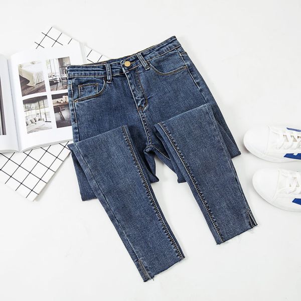 make the elastic quality restore old manners in nine stitches of high-waisted pants share feet jeans are feminine, Blue
make the elastic quality restore old manners in nine stitches of high-waisted pants share feet jeans are feminine, Blue