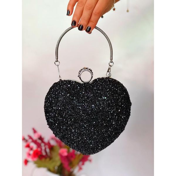 evening bags black cubic zirconia heart bag season modern design luxury sleeve hanger stone detail elegant wedding party women's handba
evening bags black cubic zirconia heart bag season modern design luxury sleeve hanger stone detail elegant wedding party women's handba