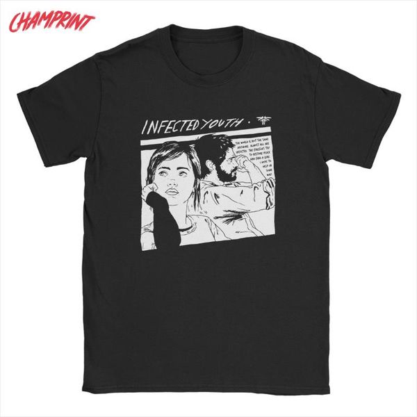men's t-shirts the last of us t shirt fireflies infected youth men ellie and joel vintage 100% cotton tee arrival clothing, White;black
men's t-shirts the last of us t shirt fireflies infected youth men ellie and joel vintage 100% cotton tee arrival clothing, White;black