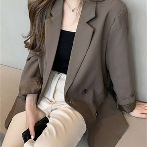 high sense fried street suit coat women's spring and autumn version british temperament small, Black;brown
high sense fried street suit coat women's spring and autumn version british temperament small, Black;brown