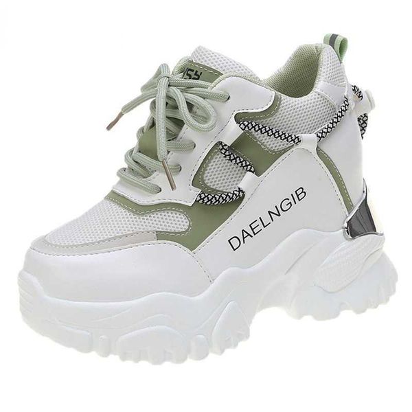 women chunky sneakers vulcanize shoes 9.5cm high heels fashion 2021 autumn female platform thick sole running casual shoe woman y0907, Black
women chunky sneakers vulcanize shoes 9.5cm high heels fashion 2021 autumn female platform thick sole running casual shoe woman y0907, Black