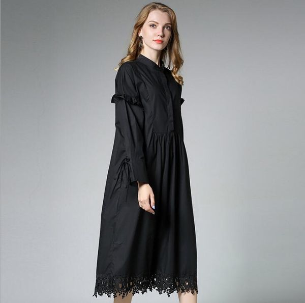 casual dresses ladies autumn oversize shirt women fall cotton plus sizewhite long sleeve lace ruffles office femme vestidos, Black;gray
casual dresses ladies autumn oversize shirt women fall cotton plus sizewhite long sleeve lace ruffles office femme vestidos, Black;gray