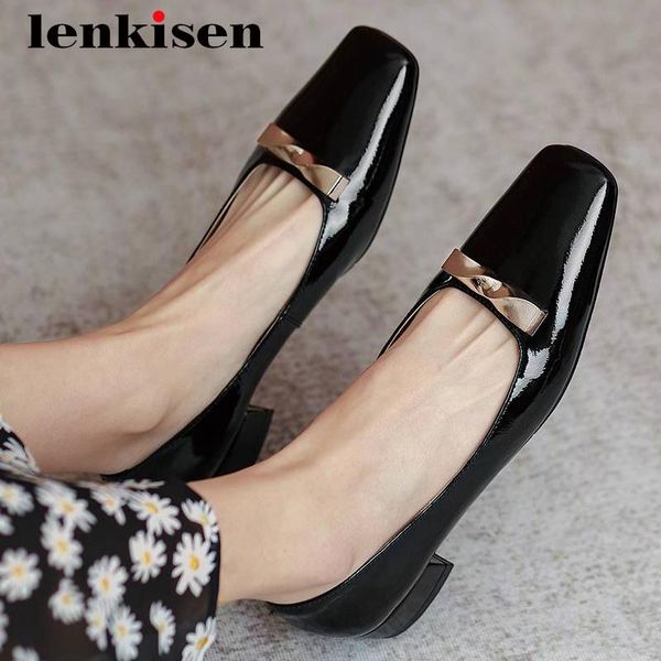 lenkisen concise style full grain leather metal decorations handmade square toe thick med heel slip on gorgeous women pumps l25 dress shoes, Black
lenkisen concise style full grain leather metal decorations handmade square toe thick med heel slip on gorgeous women pumps l25 dress shoes, Black