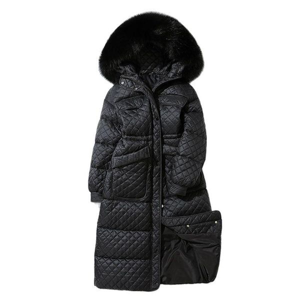 women's down & parkas 2021 winter women big natural fur collar x-long parka thick warm 90% white duck coat long sleeve snow jacket, Black
women's down & parkas 2021 winter women big natural fur collar x-long parka thick warm 90% white duck coat long sleeve snow jacket, Black