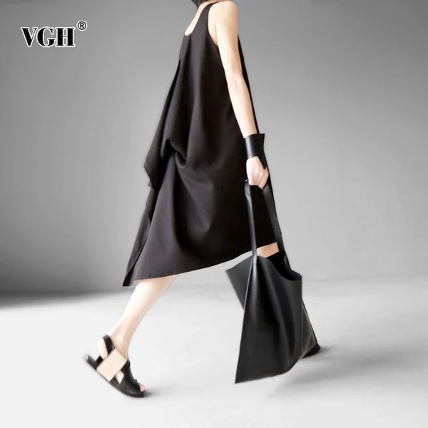 vgh casual loose dress for women o neck sleeveless ruched asymmetrical solid minimalist dresses female fashion clothing new 210421, Black;gray
vgh casual loose dress for women o neck sleeveless ruched asymmetrical solid minimalist dresses female fashion clothing new 210421, Black;gray