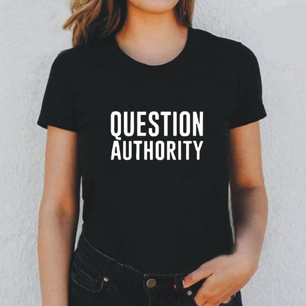 women's t-shirt hipster tee shirt femme humor question-authority letters print women tshirt casual cotton summer short sleeve t, White
women's t-shirt hipster tee shirt femme humor question-authority letters print women tshirt casual cotton summer short sleeve t, White