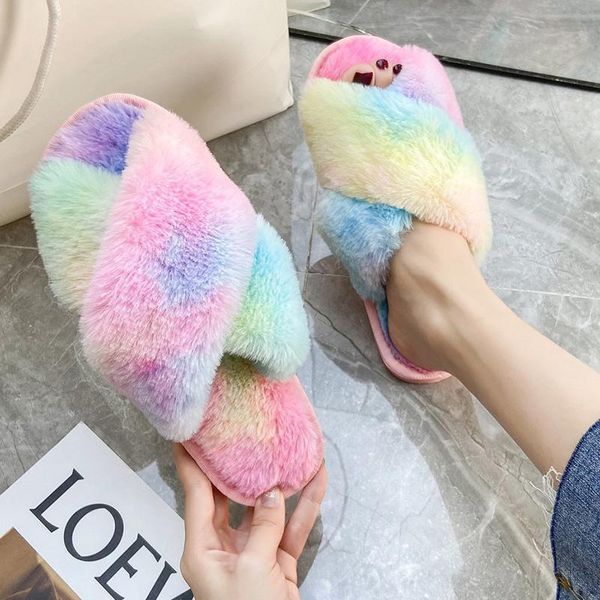multicolor fluffy slippers women home floor cross strap winter slides female zapatos de mujer cotton plush, Black
multicolor fluffy slippers women home floor cross strap winter slides female zapatos de mujer cotton plush, Black