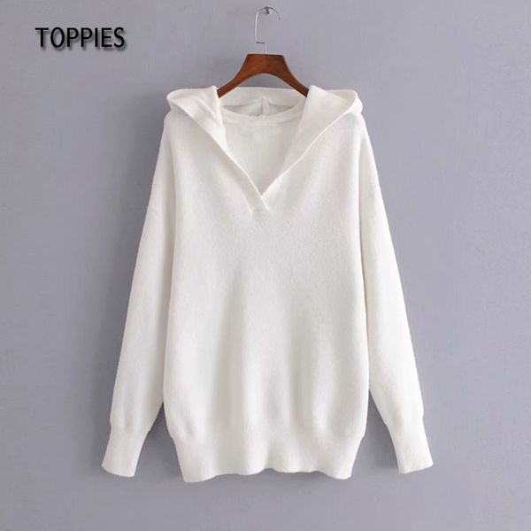 ies spring autumn woman knitted hoodies white sweatshirts loose pullovers female jumpers 210412, Black
ies spring autumn woman knitted hoodies white sweatshirts loose pullovers female jumpers 210412, Black
