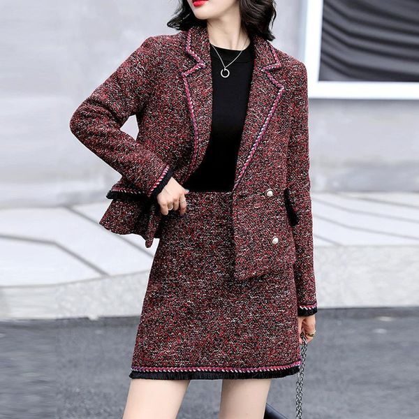 two piece dress autumn 2021 retro woolen blazer set double-breasted jacket & pencil skirt 2 pieces suit female office ladies, White
two piece dress autumn 2021 retro woolen blazer set double-breasted jacket & pencil skirt 2 pieces suit female office ladies, White