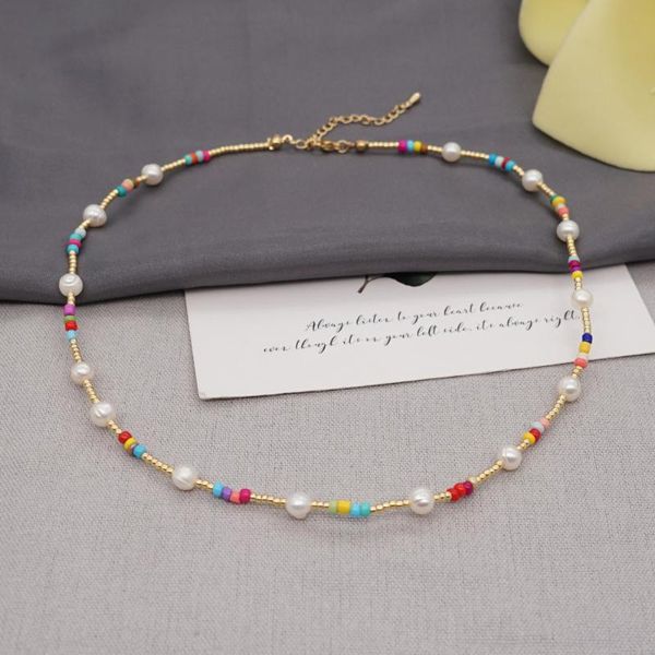 chokers temperament natural freshwater pearl rice beads spring and summer choker necklace, Golden;silver
chokers temperament natural freshwater pearl rice beads spring and summer choker necklace, Golden;silver