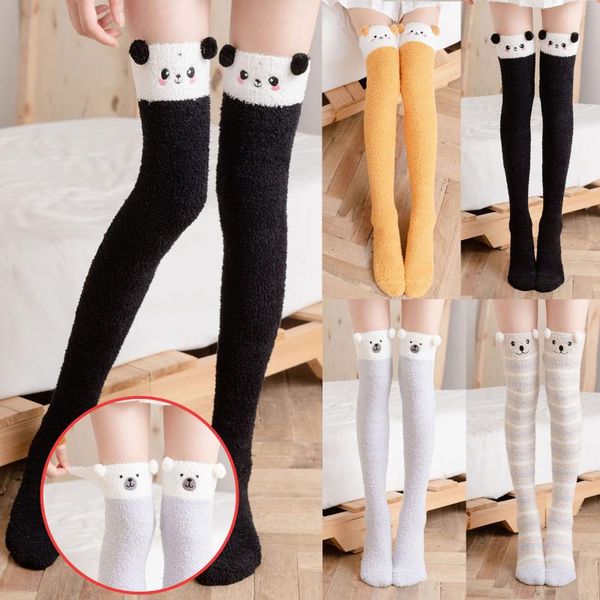 socks & hosiery women's cartoon fuzzy stockings winter warm over knee high home thigh-high coral fleece leggings, Black;white
socks & hosiery women's cartoon fuzzy stockings winter warm over knee high home thigh-high coral fleece leggings, Black;white