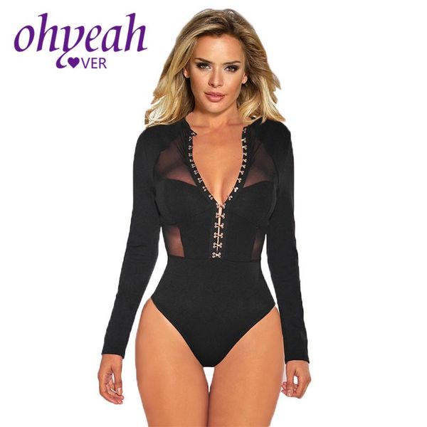 women's jumpsuits & rompers ohyeahlover button decoration body black lace transparent bodysuit long sleeve party clubwear plus size xxx, Black;white
women's jumpsuits & rompers ohyeahlover button decoration body black lace transparent bodysuit long sleeve party clubwear plus size xxx, Black;white
