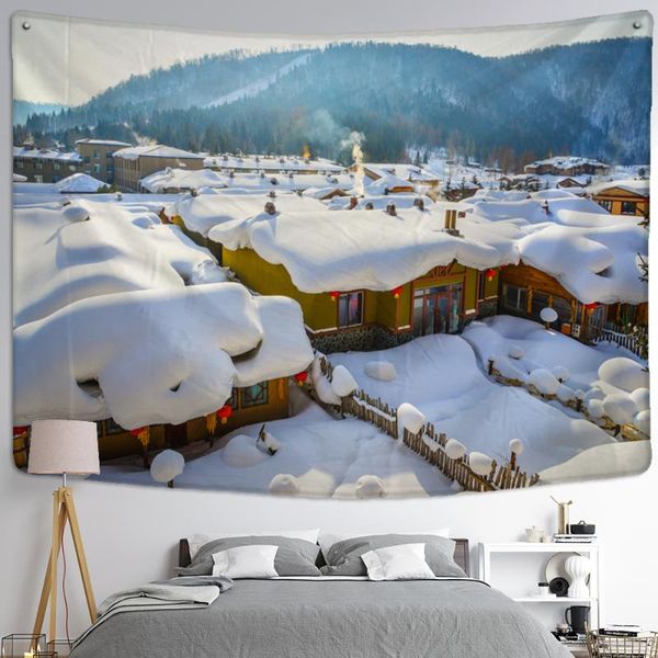 tapestries snow covered house tapestry wall hanging christmas festival natural landscape art background cloth home decor
tapestries snow covered house tapestry wall hanging christmas festival natural landscape art background cloth home decor