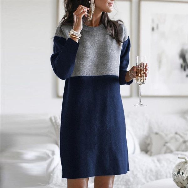 casual dresses spring autumn women knitted midi dress loose o-neck long sleeve elegant patchwork female dresssukienki damskie, Black;gray
casual dresses spring autumn women knitted midi dress loose o-neck long sleeve elegant patchwork female dresssukienki damskie, Black;gray