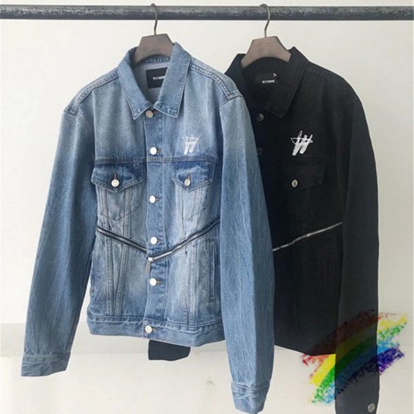 women's hoodies & sweatshirts sweatshirts fw zipper we11done skinny slim denim men women 1:1 high-quality damage washed welldone cowboy, Black 
women's hoodies & sweatshirts sweatshirts fw zipper we11done skinny slim denim men women 1:1 high-quality damage washed welldone cowboy, Black