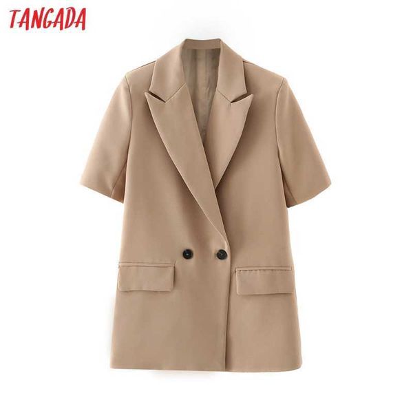 tangada women khaki summer blazer coat short sleeve notched collar pocket fashion female casual chic da38 210609, White;black
tangada women khaki summer blazer coat short sleeve notched collar pocket fashion female casual chic da38 210609, White;black