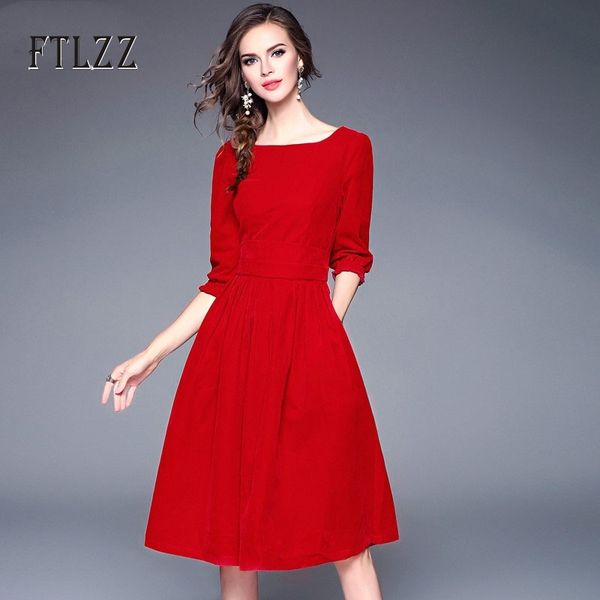 vintage velvet dres slim a-line elegant 3/4 sleeved long robe autumn ladies fashion work office wear dresses vestidos 210602, Black;gray
vintage velvet dres slim a-line elegant 3/4 sleeved long robe autumn ladies fashion work office wear dresses vestidos 210602, Black;gray