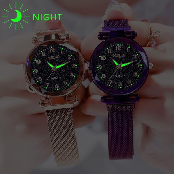 wristwatches women magnet buckle starry sky luminous arabic numbers watch luxury ladies stainless steel quartz meibo clock drop, Slivery;brown
wristwatches women magnet buckle starry sky luminous arabic numbers watch luxury ladies stainless steel quartz meibo clock drop, Slivery;brown
