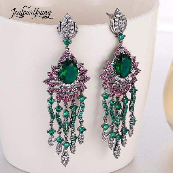 dangle & chandelier ethnic women tassel drop earrings cubic zircon long folwer earings for party brincos ae551, Silver
dangle & chandelier ethnic women tassel drop earrings cubic zircon long folwer earings for party brincos ae551, Silver