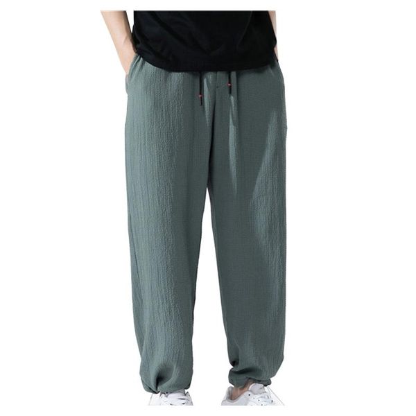 men's pants fashion plus size wide-leg loose sports elastic waist trousers solid color lace-up casual long 2021, Black
men's pants fashion plus size wide-leg loose sports elastic waist trousers solid color lace-up casual long 2021, Black