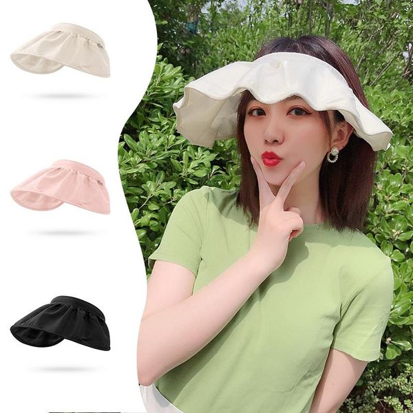 wide brim hats 2021 summer sunshade and sunscreen solid color polyester empty hat female outdoor running big eaves shell, Blue;gray
wide brim hats 2021 summer sunshade and sunscreen solid color polyester empty hat female outdoor running big eaves shell, Blue;gray
