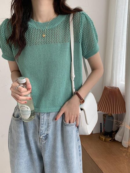 women's blouses & shirts 2021 summer blouse for women knitted short sleeve korean linen retro hollow knitwear lady clothing blusas 155, White
women's blouses & shirts 2021 summer blouse for women knitted short sleeve korean linen retro hollow knitwear lady clothing blusas 155, White