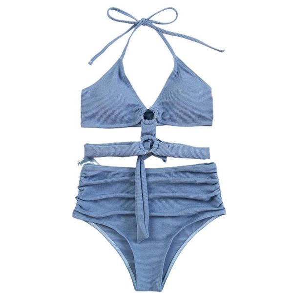 womens padded bikini set halter o-ring cross bandage swimsuit high waisted pleated ribbed solid color bathing suit one-piece suits
womens padded bikini set halter o-ring cross bandage swimsuit high waisted pleated ribbed solid color bathing suit one-piece suits