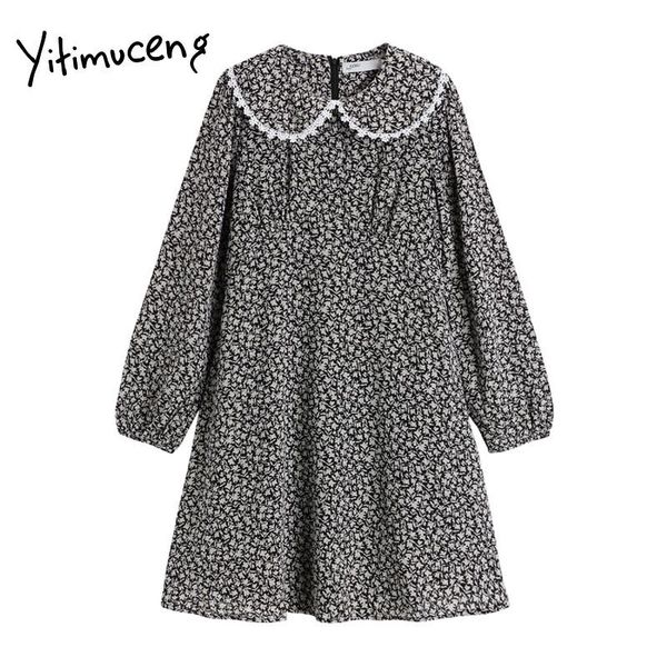 yitimuceng women dresses spring autumn 2021 lace oversized collar lantern long sleeve floral print black casual mini dress woman, Black;gray
yitimuceng women dresses spring autumn 2021 lace oversized collar lantern long sleeve floral print black casual mini dress woman, Black;gray