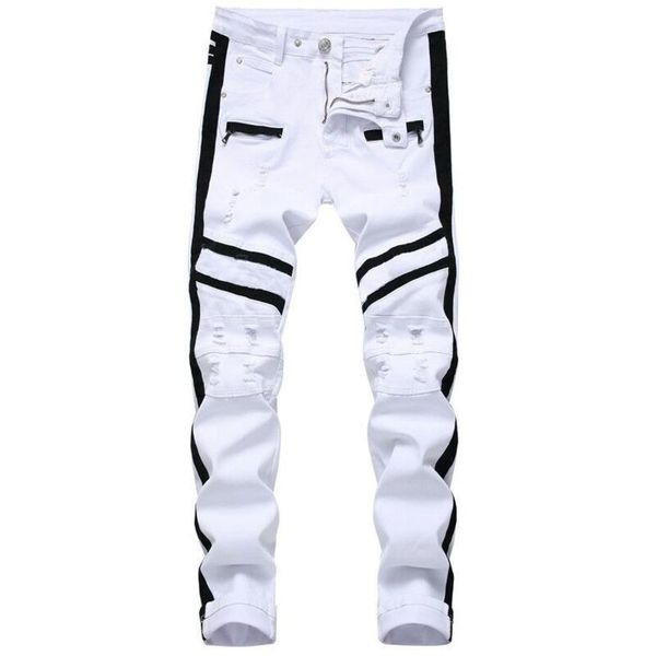 men's stretch ny jeans, cotton street cloth, hip hop style, stripe dign, tear, informal, large 42, Blue
men's stretch ny jeans, cotton street cloth, hip hop style, stripe dign, tear, informal, large 42, Blue