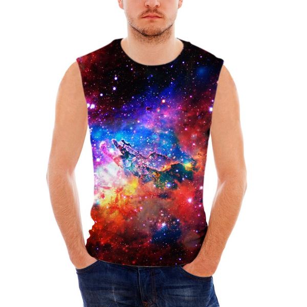 men' tank dark starry sky galaxy pattern women premium summer sleeveless vest tees for running fitness sport boys i shaped, White;black 
men' tank dark starry sky galaxy pattern women premium summer sleeveless vest tees for running fitness sport boys i shaped, White;black