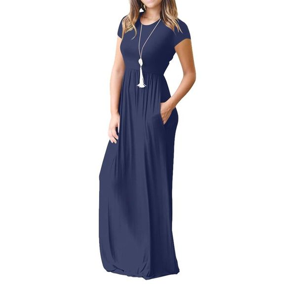 casual dresses women solid long dress o neck pockets maxi short sleeve loose party bohemian vestido de mujer #g2, Black;gray
casual dresses women solid long dress o neck pockets maxi short sleeve loose party bohemian vestido de mujer #g2, Black;gray
